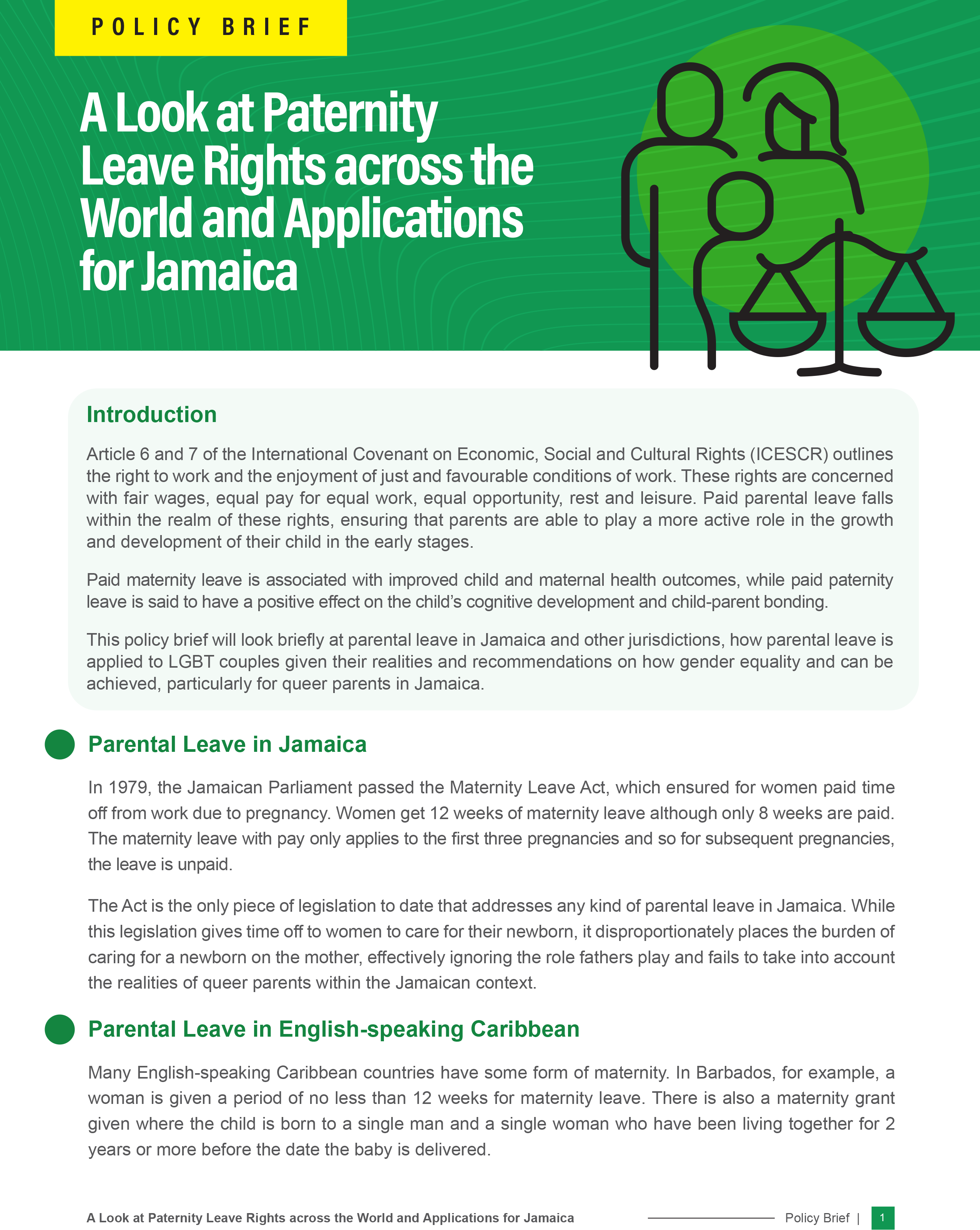 A Look at Paternity Leave Rights Across the World & Applications for Jamaica
