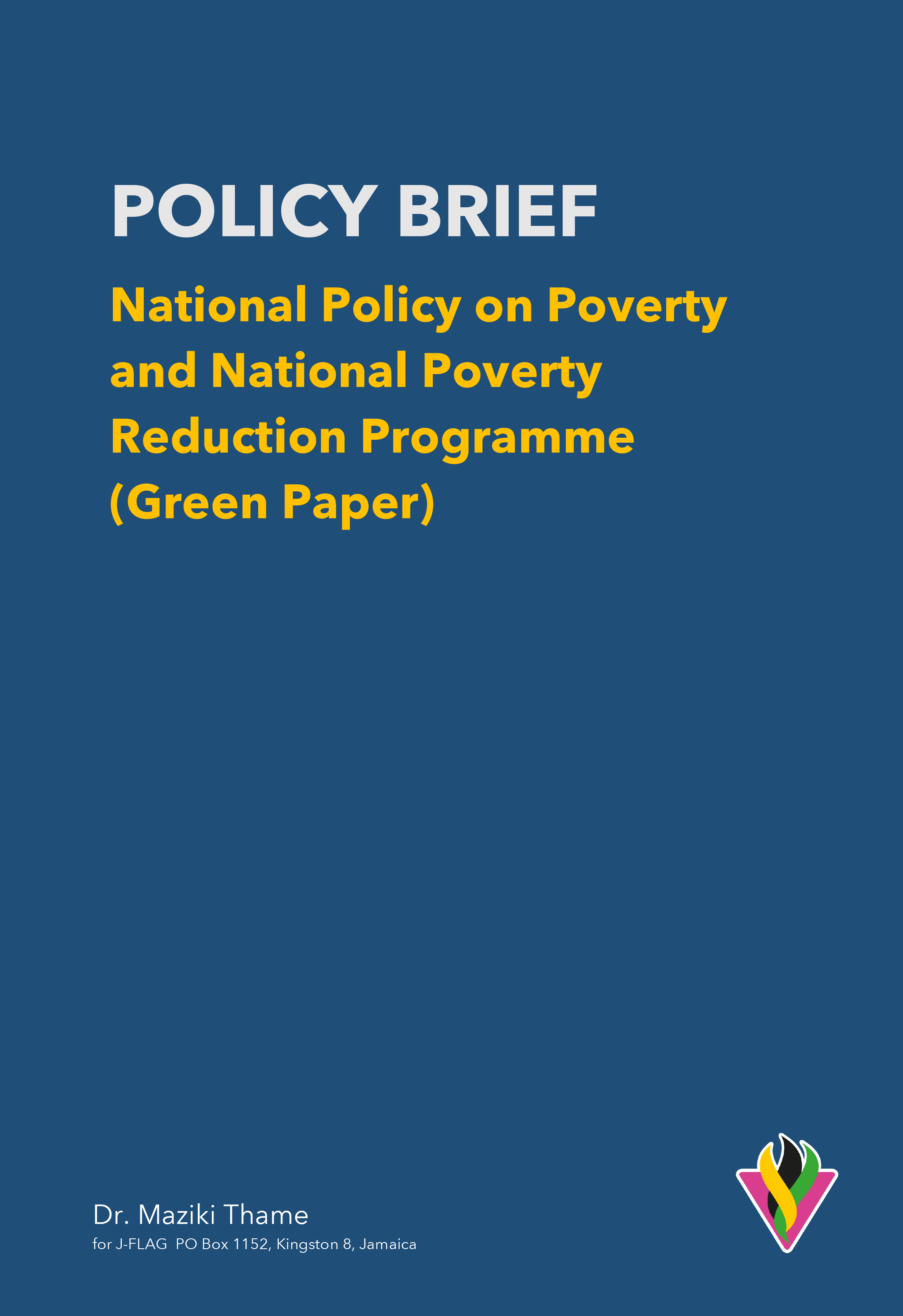 National Policy on Poverty & National Poverty Reduction Programme