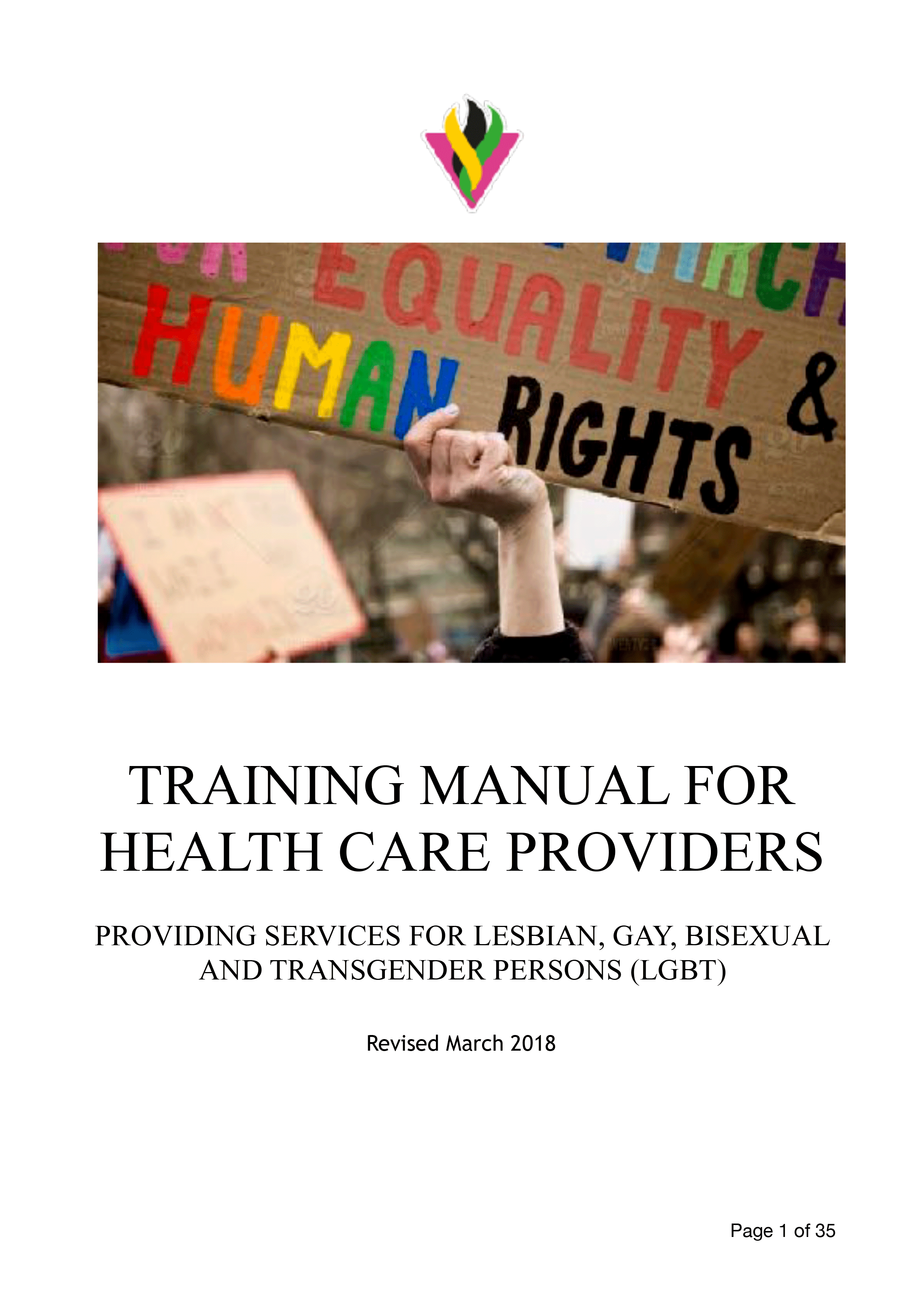 Training Manual for Healthcare Workers (March 2018)